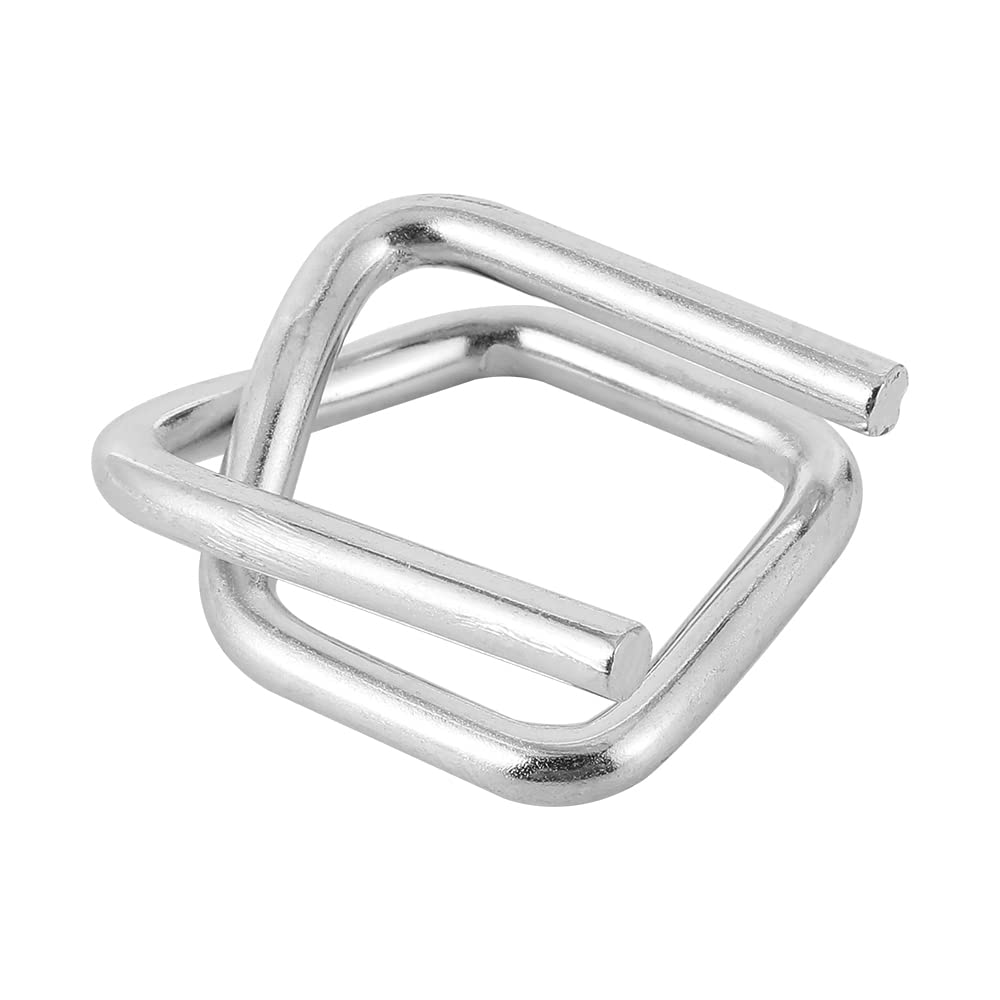 Flyrivergo 3/4" Heavy Duty Metal Wire Buckle for Woven Cord Strapping 100 Pack (Pack of 100)