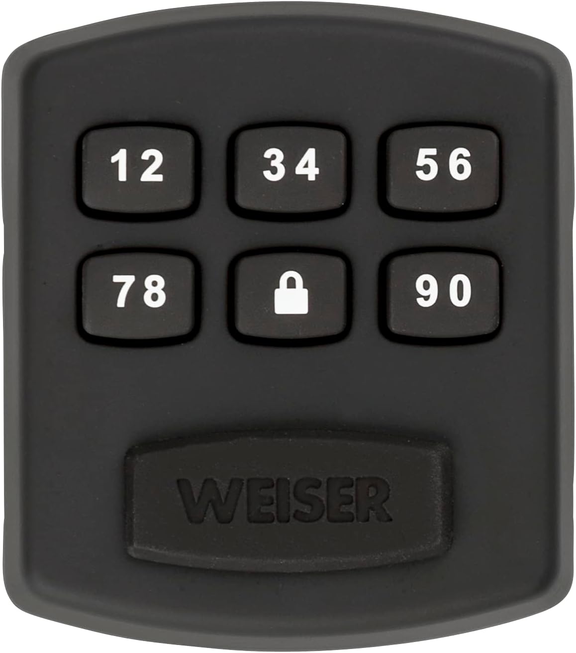 Weiser Powerbolt 3 Matte Black Keyless Entry Door Lock/Deadbolt Lock, 10-Button Keypad Door Lock with Auto Lock and 12-Month Battery Life, Electronic Door Locks for Front Door, Home Décor