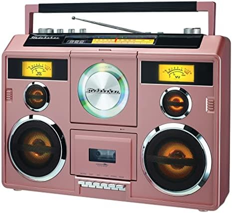 Sound Station Portable Stereo with Bluetooth/CD/AM-FM Radio/Cassette Recorder (Silver)