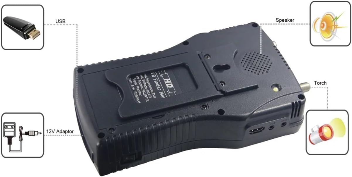 ST5260 Satellite Finder DVB-S2/ISDB-T/Cable Combo Signal Meter H.265 1080p 4.3inch St-5260
