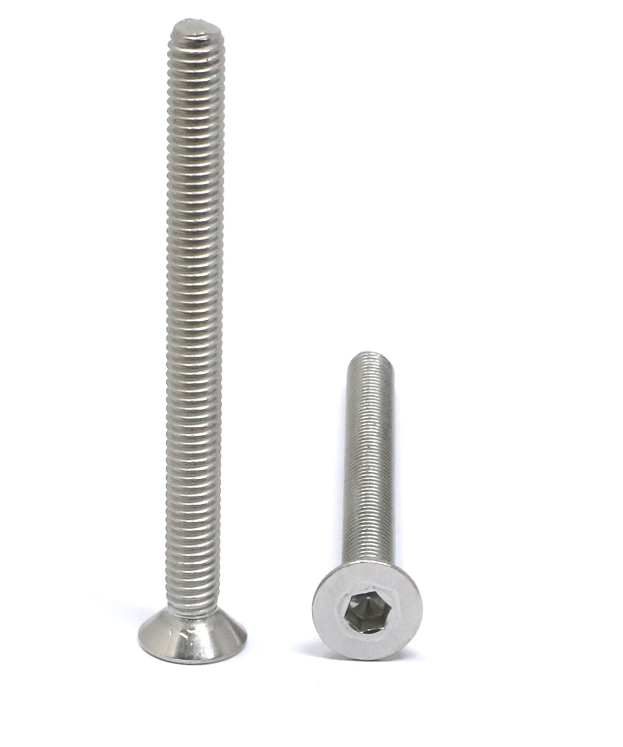 iexcell 5 Pcs M8 x 80mm Thread Pitch 1.25 mm Stainless Steel 304 Hex Socket Flat Head Cap Screws Bolts Kit