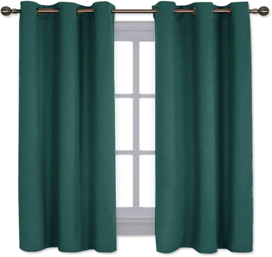 NICETOWN Blackout Curtains 2 Panels for Bedroom- Thermal Insulated Grommet Blackout Curtains 63 Inches Long for Living Room/Kitchen Rideaux occultants (2 Panels, W42 x L63 -Inch,Grey) - PuriLite