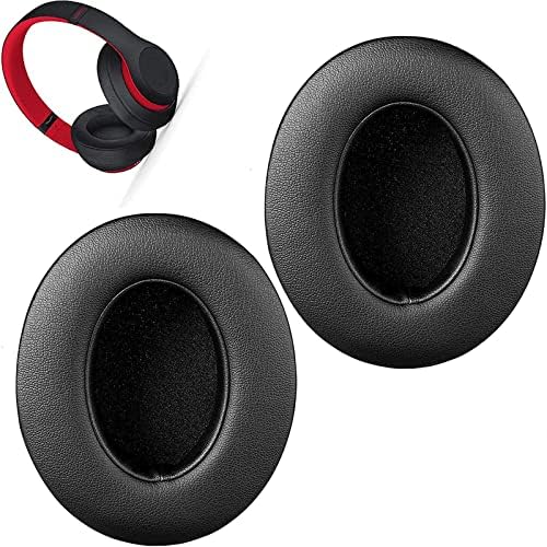 Studio 3 Ear Pads Cushions Replacement Earpads for Beats Studio 2 & Studio 3 Wired & Wireless Headphones,Ear Cushions Memory Foam Earpads with Soft Protein Leather Replacement Parts -White Floral
