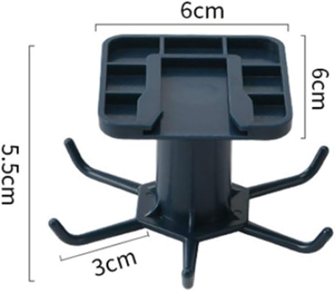 EigPluy 2-Pack Under Cabinet Kitchen Utensil Hooks – 360° Rotating, Drilling-Free Adhesive Hanging Rack for Utensils, Towels, Knives, and Kitchen Tools, Black