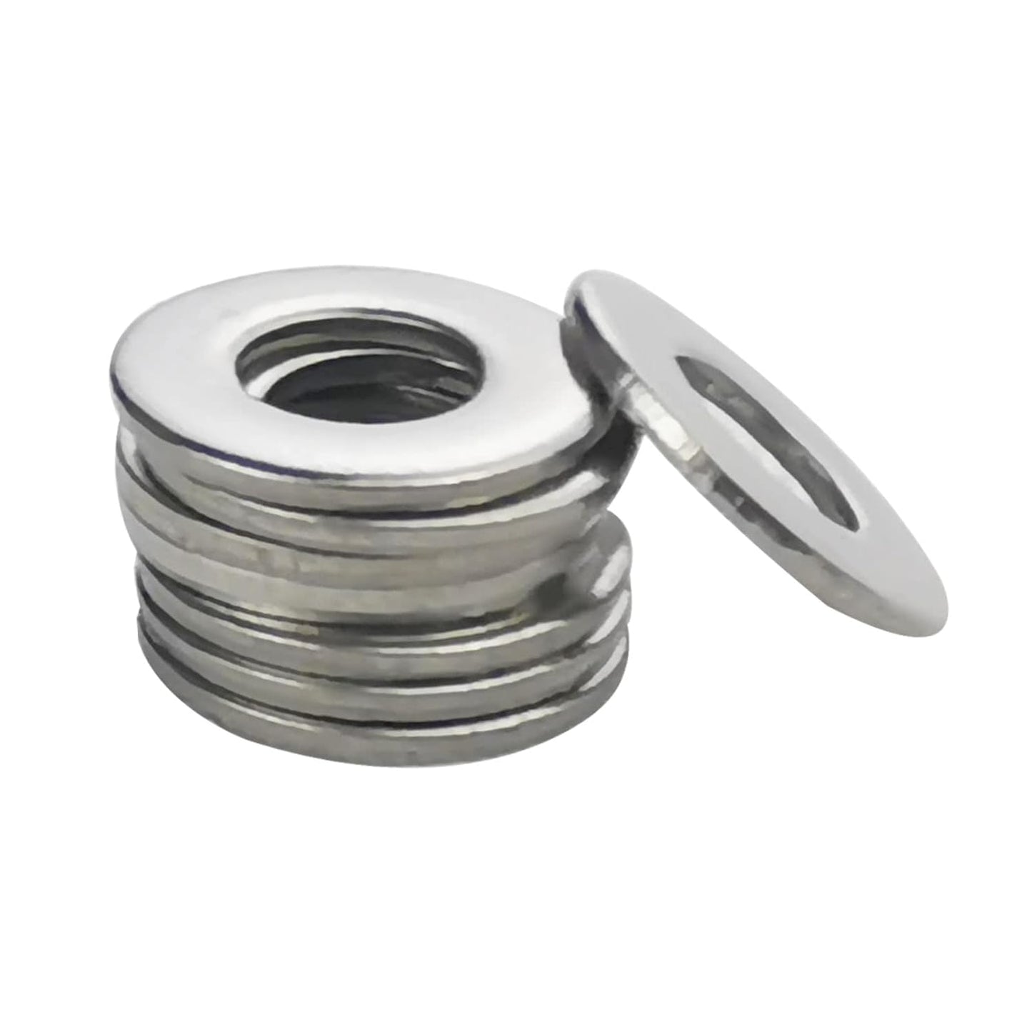 Fajoeda M6 Flat Washers 120Pcs M6 304 Stainless Steel Flat Washer for Bolts Screws, M6 x 12 mm x 1.5 mm
