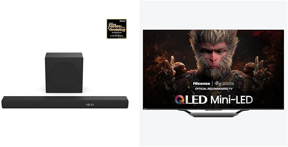 Hisense 55U78N-55 inch Mini-LED PRO 4K QLED 144Hz Google TV with Quantum Dot Technology, DTS Virtual: X, HDR10/HDR10+/HLG, 1500 Nits Peak Brightness