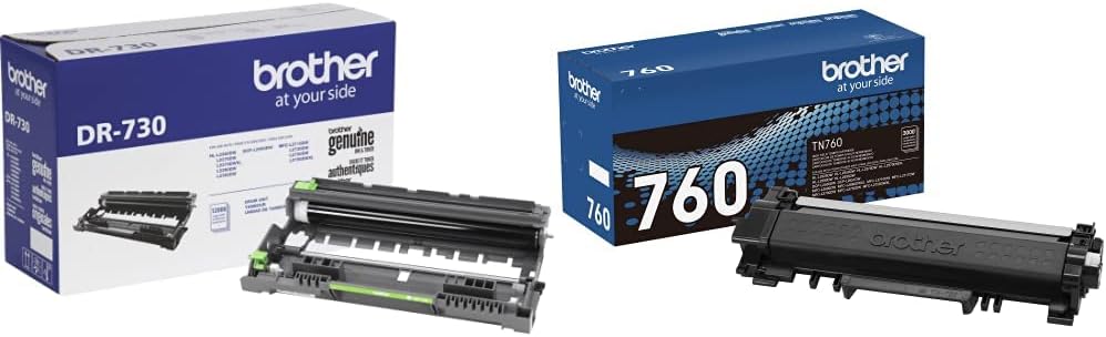 Brother original TN730 High-Yield Black Toner Cartridge, higher yield for value, original toner replacement cartridges, for Brother laser printers HL-L2395DW, DCP-L2550DW, MFC-L2750DW, and more