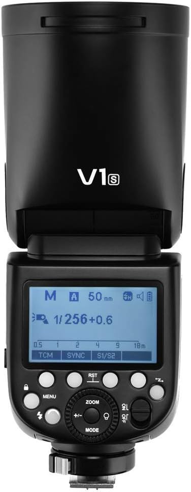 Godox V1-S Li-on TTL On-Camera Round Flash Speedlight Compatible with Sony Mi Hotshoe Cameras