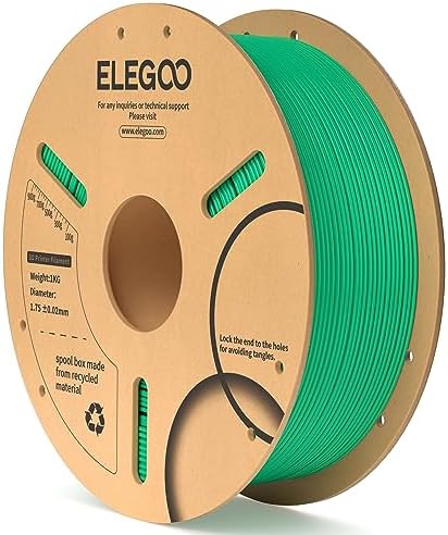 ELEGOO PLA Filament 1.75mm Black 1KG,3D Printer Filament Dimensional Accuracy +/- 0.02mm,1kg Cardboard Spool(2.2lbs) 3D Printing Filament Fits for Most FDM 3D Printers