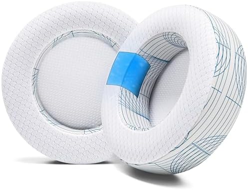 WC Freeze Virtuoso - Hybrid Fabric Cooling Gel Replacement Earpads for Corsair Virtuoso Gaming Headset, Made by Wicked Cushions, Improved Durability, Thickness and Sound Isolation |90s Black