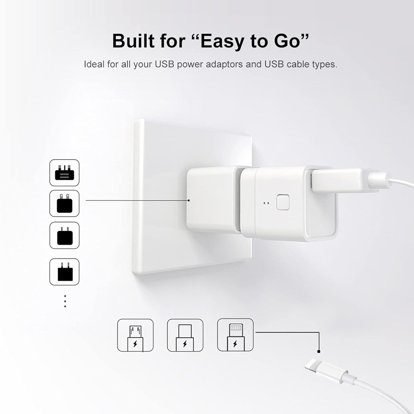 Purilite Select Smart USB Adapter – App-Controlled, Voice-Activated, Pocket-Sized Power Management