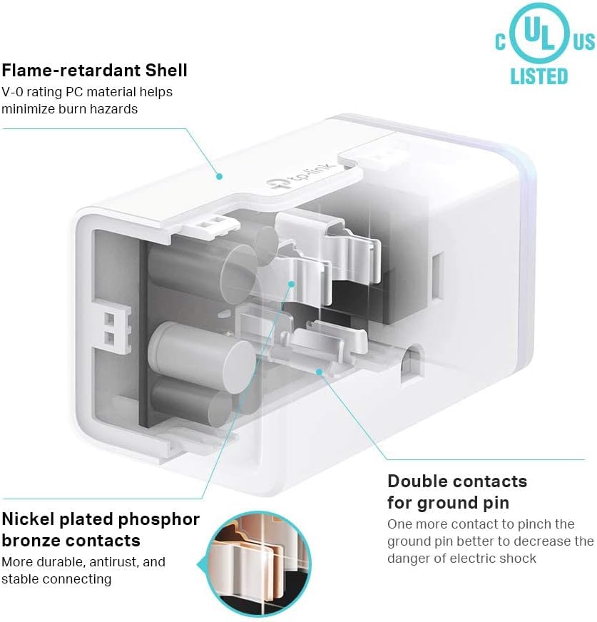 Kasa Smart Plug Mini by TP-Link (HS103P2) - Smart Home WiFi Outlet Works with Alexa, Echo and Google Home, No Hub Required, Remote Control, 2.4GHz WiFi Required, 15 Amp, UL Certified, 2-Pack, White