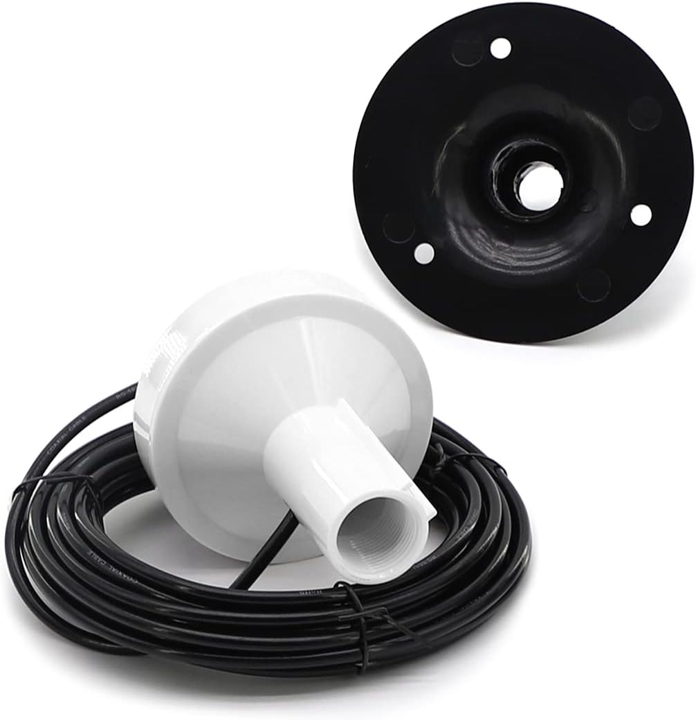 NEWASHAN Marine GPS Antenna External Compatible with Garmin GPSMAP GDU GNC NavTalk Pilot StreetPilot AIS Ship Navigation Receiver Fishfinder Sounder+8M Cable TNC Connector+BNC Adapter+Base