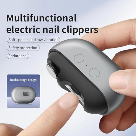 Fanyil/Pubyfun/Vueeze Easyclip Smart Nail Clipper for Seniors, 2025 Upgraded Adults Electric Nail Trimmers, Automatic USB Rechargeable Toenail Clippers, Clip Light Trimmer Stainless Steel(Black) - PuriLite