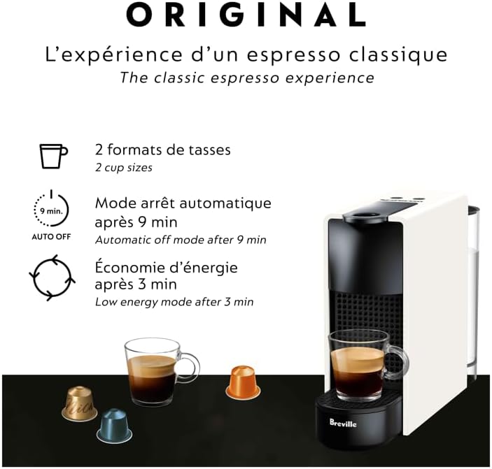 Nespresso Essenza Mini Single Serve Pod Espresso Machine White