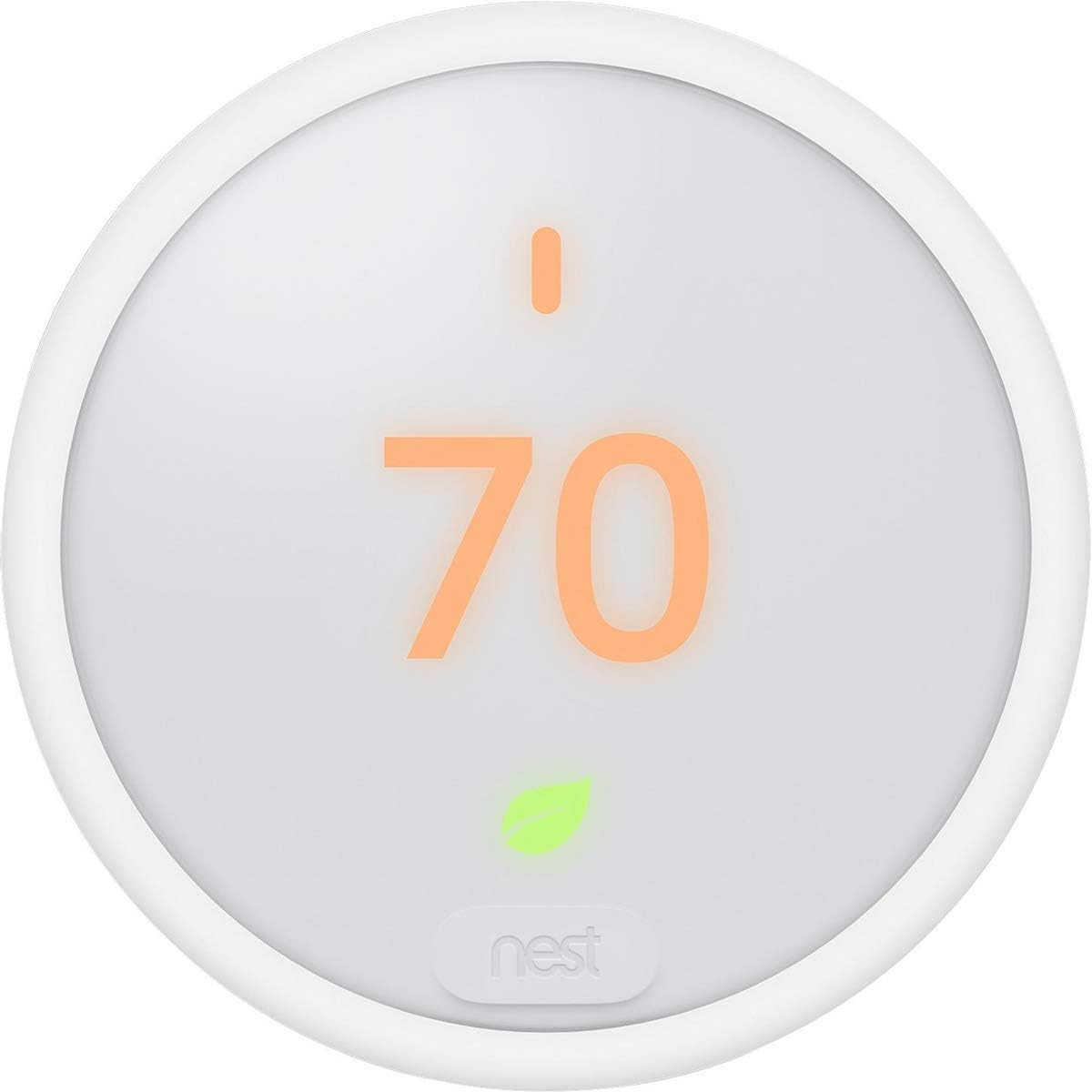 Google Nest Thermostat E - Programmable Smart Thermostat for Home T4000ES - 3rd Generation Nest Thermostat (Frosted White)- Compatible with Alexa Bundle with Nest Temperature Sensor