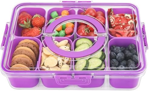 Purilite Select Clear Compartmentalized Snack Box