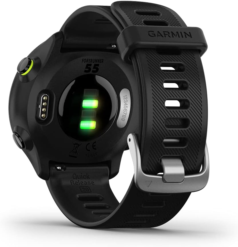Garmin Forerunner 55, GPS Running Watch with Daily Suggested Workouts, Up to 2 Weeks of Battery Life, White