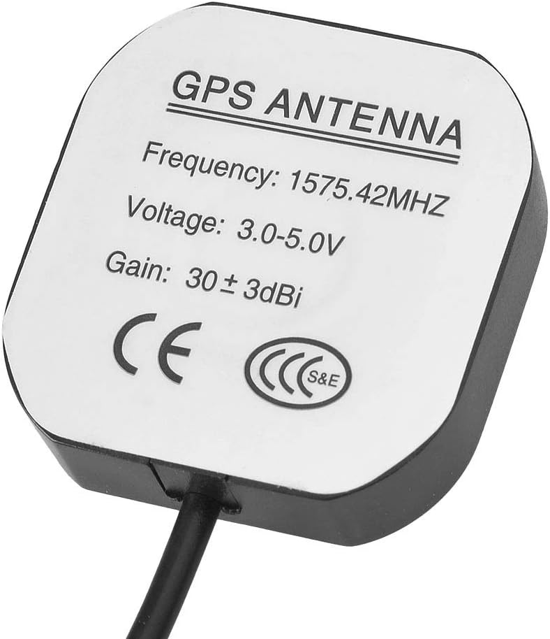 Bingfu Vehicle GPS Navigation Antenna Active GPS Antenna with Fakra C Right Angle Connector Compatible with Car Truck GPS Navigation Receiver System Factory DVD Stereo Head Unit