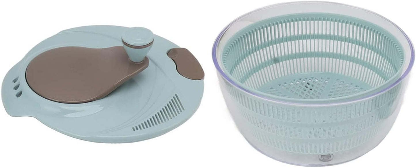 Haofy Plastic Salad Spinner Fast Mixing Salad Dehydrator for Kitchen, Spinners for Vegetables and Fruit (Blue)