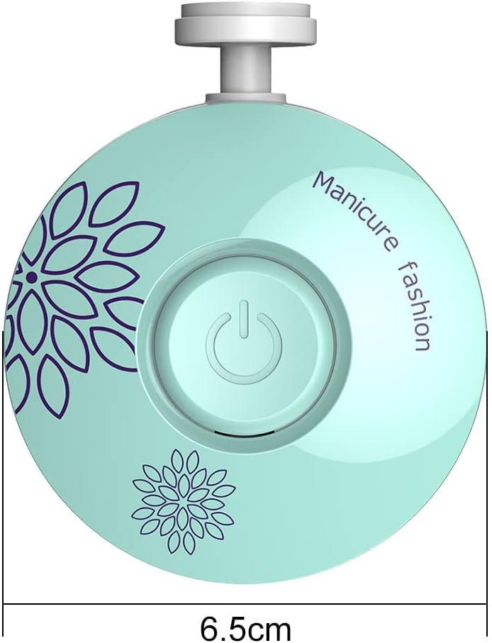 Baby Electric Nail Trimmer, Baby Nail File Electric Nail Trimmer, Baby Nail Trimmer for Infant and Toddler, Electric Nail File Drill for Baby No Sharp Claws Hurt, Low Noise 6 Replaceable Grinding Heads, Blue