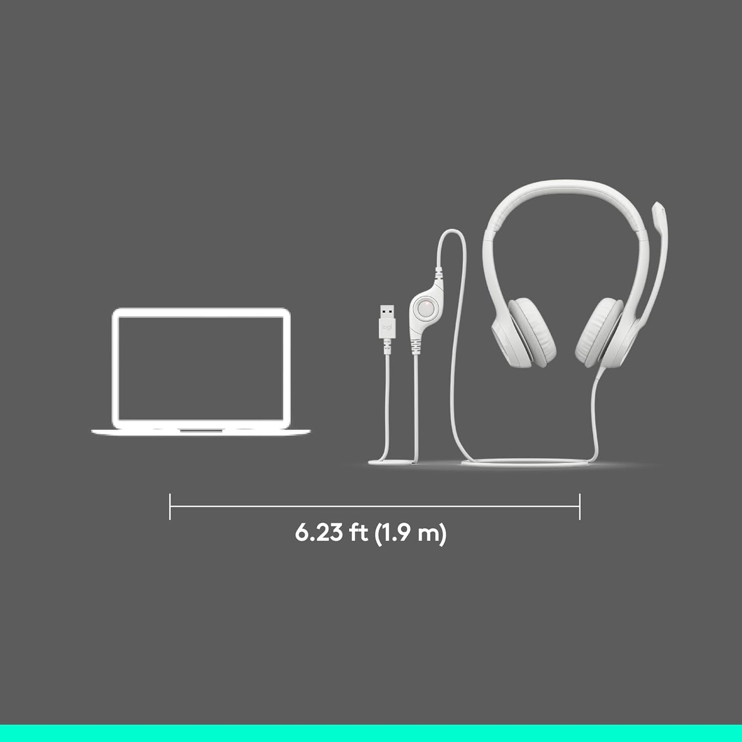 Logitech Zone 301 Wireless Bluetooth Headset with Noise-Canceling Microphone, Compatible with Windows, Mac, Chrome, Linux, iOS, iPadOS, Android – Graphite