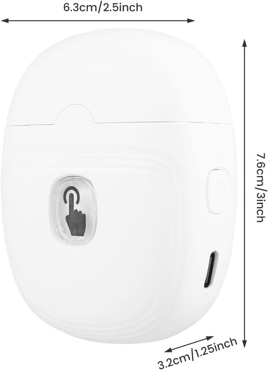 Electric Automatic Nail Clipper Automatic Fingernail Cutter with Nail Scraps Storage 300mAh USB Rechargeable Safety Fingernail Trimmer with LED Light Electric Fingernail Cutter Nail Scissors for Baby Kids Adult (White) - PuriLite