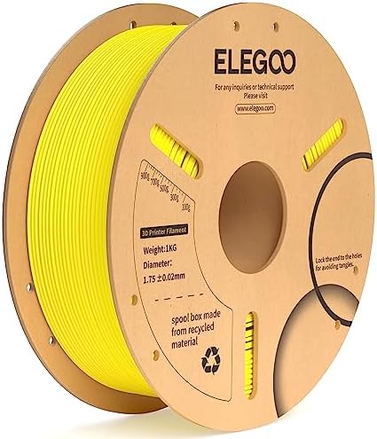 ELEGOO PLA+ Filament 1.75mm Black 4KG, PLA Plus 3D Printer Filament, Dimensional Accuracy +/- 0.02 mm, Tough & High Strength, Fit for Most FDM Printers(1KG/Spool, 2.2 lbs)