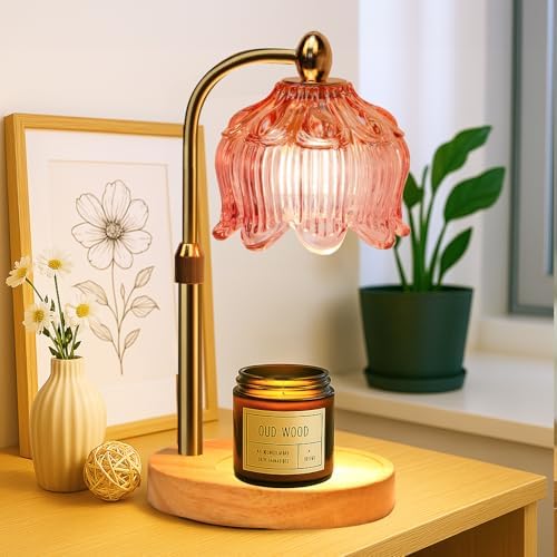 GEEZO Fragrance Candle Warmer Lamp,Electric Candle Warmer with Timer & Dimmer, Mom Christmas Birthday Gifts for Women, House Warming Gifts New Home Bedroom Decor