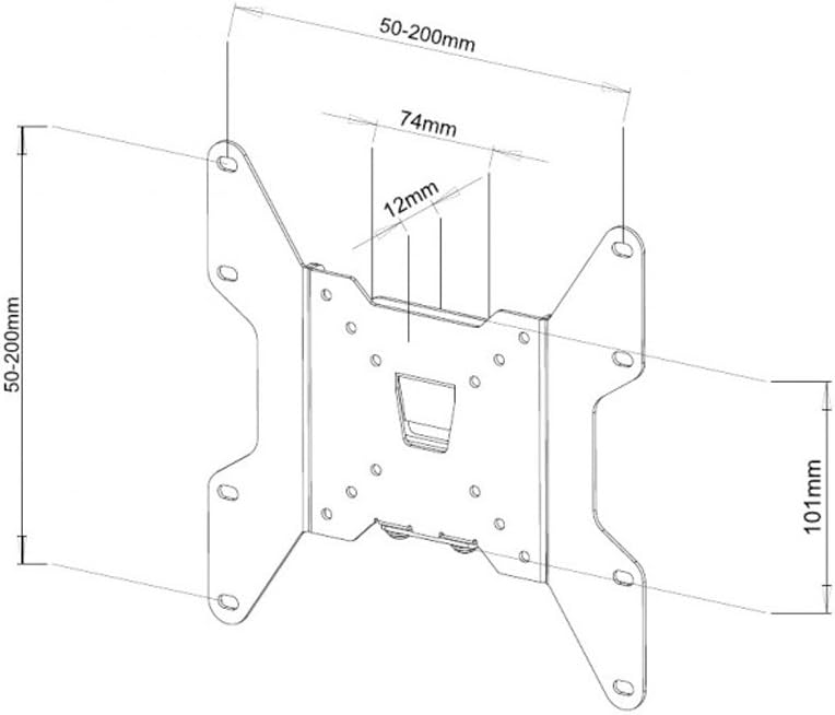 Techly Ultra Slim Fixed TV Wall Mount- 40-65in