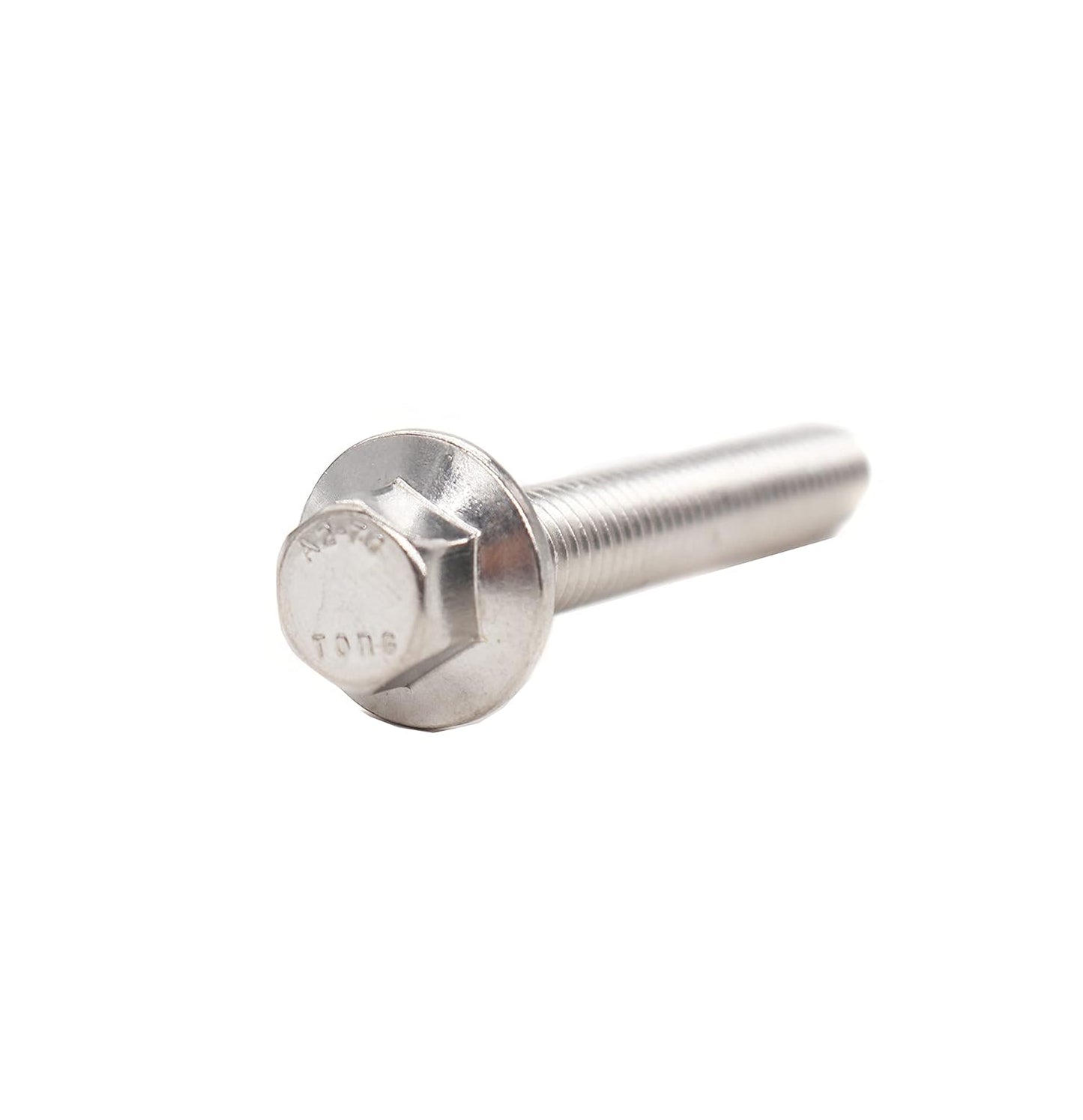 binifiMux 4pcs M10-1.25 x 70mm Serrated Flanged Hex Bolts Flange Hexagon Screws, Stainless Steel 18-8 (304), Plain Finish, DIN 6921