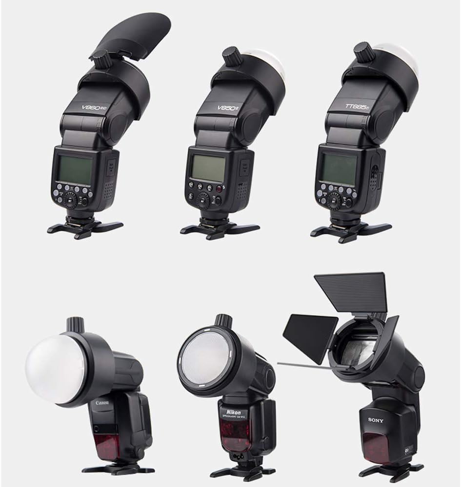 Godox S-R1 Adapter for Godox V860II, V850II, TT685, and TT600 Series Flashes, Compatible for AK-R1 Round Head Accessories
