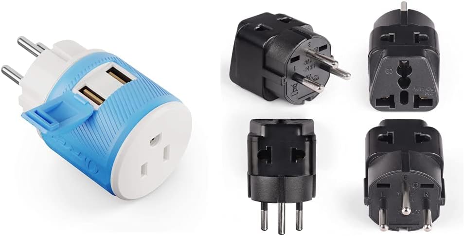 OREI South Africa, Botswana, Namibia Travel Plug Adapter with Dual USB - USA Input - Type M (U2U-10L), Will work with Cell Phones, Camera, Laptop, Tablets, iPad, iPhone