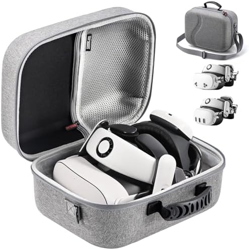 Large Carrying Case for Meta Quest 3S,Hard Travel Case for BOBOVR S3 Pro/Kiwi Design Battery Head Strap,Controllers and Other Accessories,Portable Storage Travel Bag for Oculus Quest 3S/Quest 3(Black)