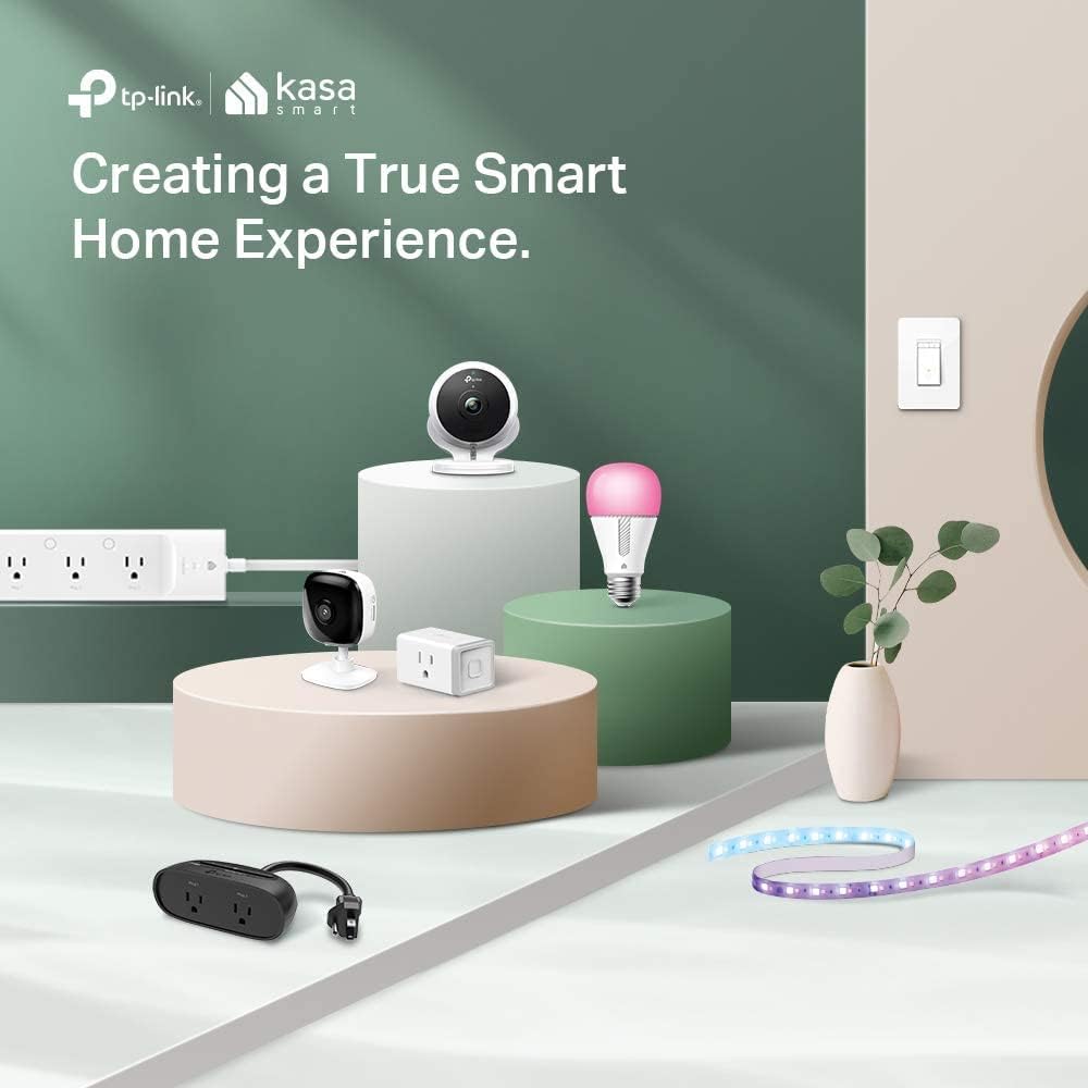 Kasa Smart Light Bulbs, Full Colour Changing Dimmable Smart WiFi Bulbs Compatible with Alexa and Google Home, A19, 9W 800 Lumens,2.4Ghz only, No Hub Required, 2-Pack (KL125P2), Multicolour