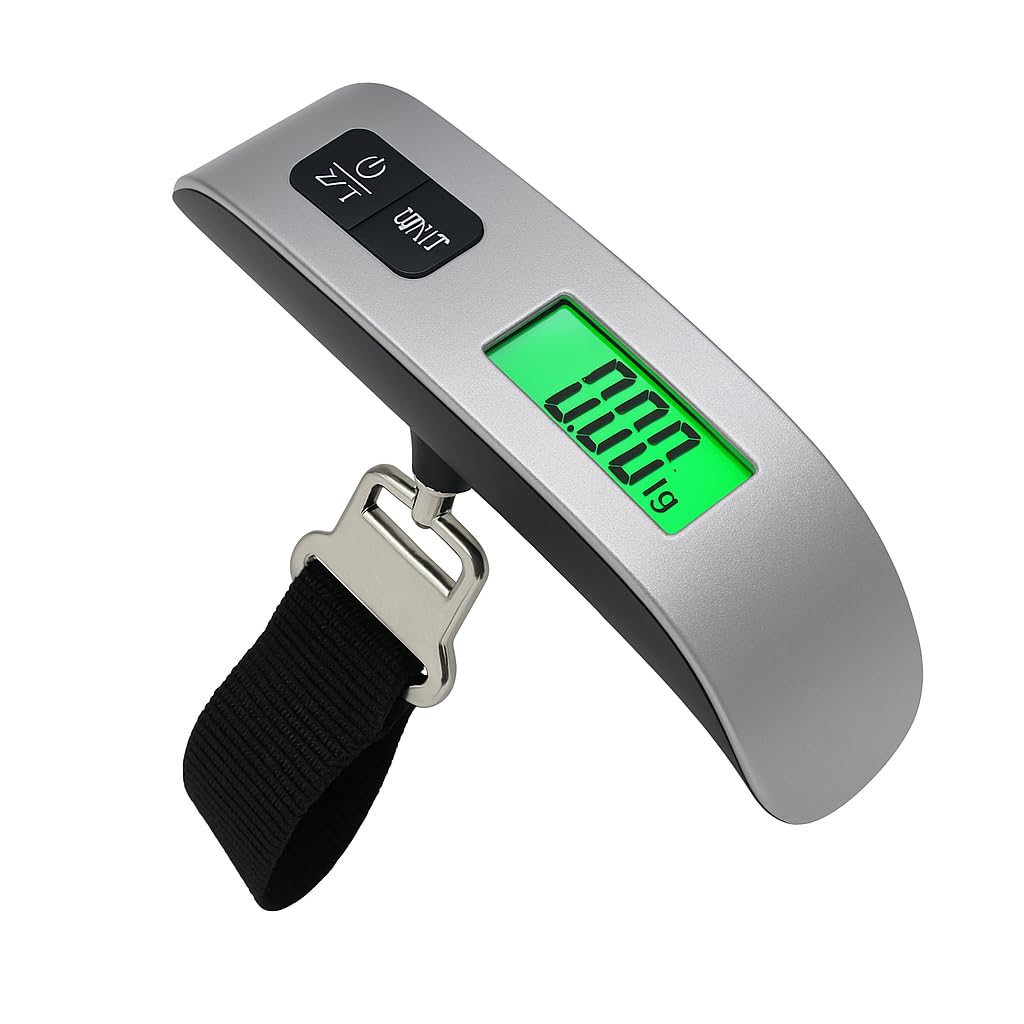 Purilite Select Digital Luggage Scale – Portable Hanging Baggage Weight Scale with LCD Display (110 lb / 50 kg)