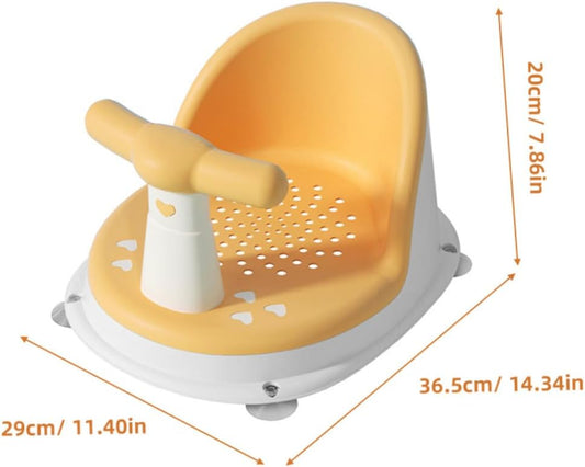 Parliky Portable Bath Seat with Nonslip Support for Bathtub Safe Tub Chair for Months Skid Bath Stool for