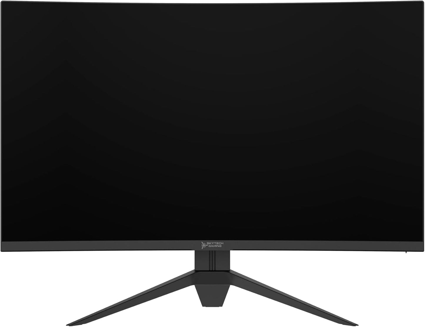 Skytech Gaming 27-inch Curved Gaming Monitor up to 180Hz, QHD 2K(2560 x 1440), 3.7ms Response Time, 1500R VA Panel, FreeSync & G-Sync Support, Swivel Tilt Height Pivot Adjustable, HDMI & DisplayPort