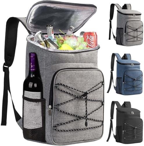 Bagtopia Camping Cooler Backpack 25 Cans, Leak Proof Insulated Thermal Bag, Beach Travel Picnic Lunch Backpack for Men Women