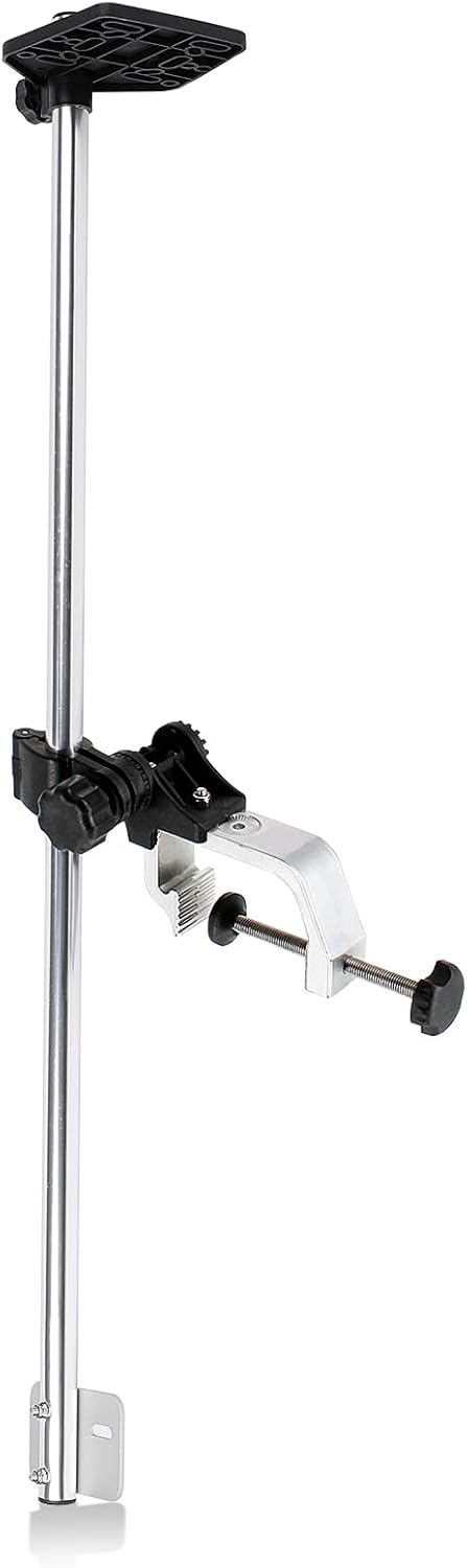 Xproutdoor Portable Transducer Mount, 360° Adjustable Rotatable Fish Finder Mount, Transducer Mounting Bracket for Boat Canoe Kayak