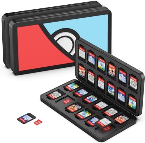 GeeRic 24 Slot Game Card Storage Case Compatible with Switch, Portable Game Card Storage Cartridge with Switch, Games Cartridges & Slot