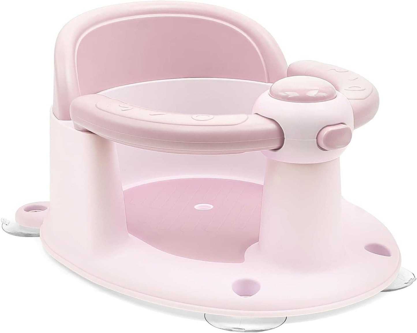 Baby Bath Seat for Babies 6 Months & Up, Non-Slip Infant Toddler Baby Bathtub Bath Seat for Sitting Up, Baby Tub Seat with Suction Cups for Shower (Pink)