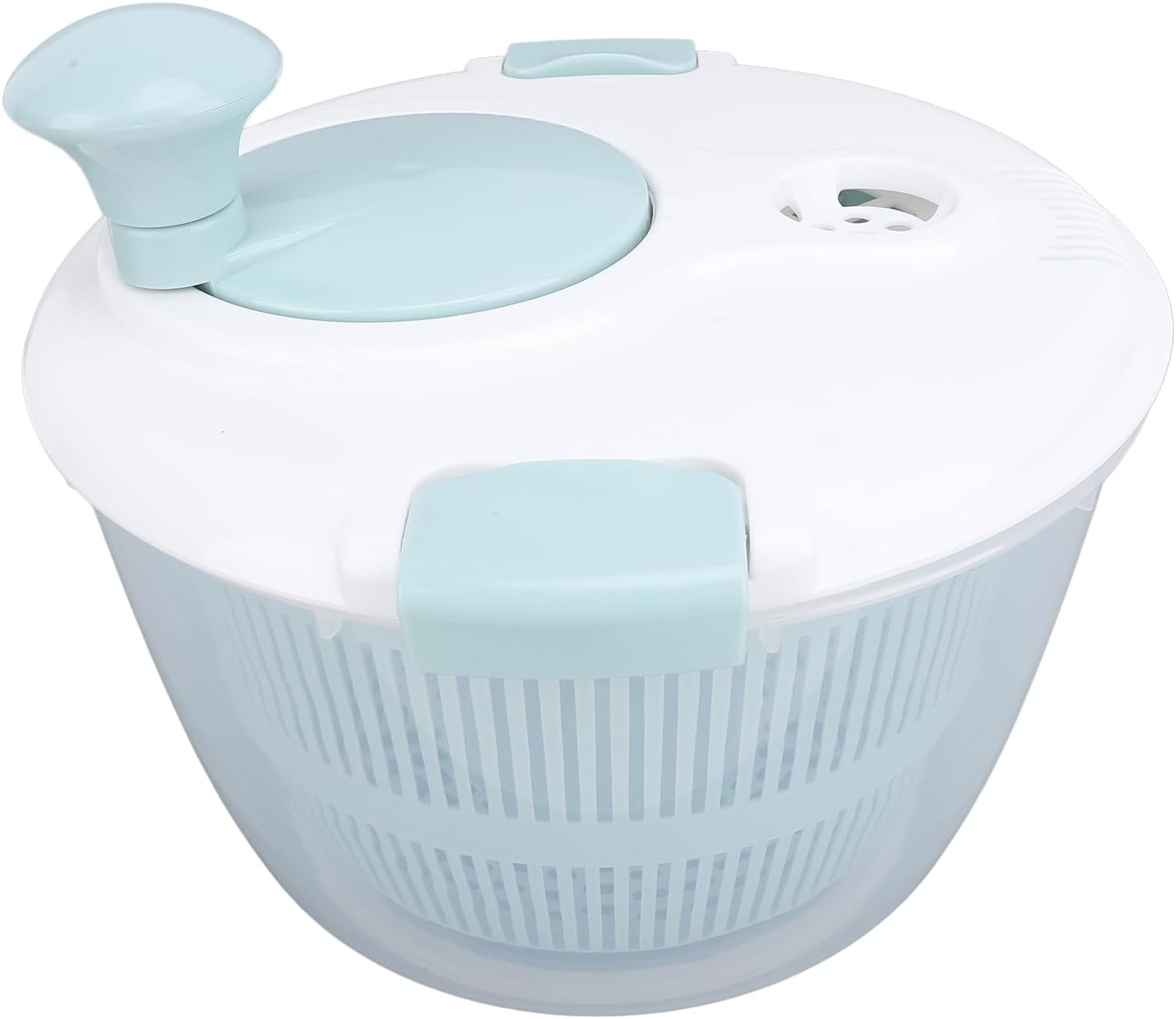 Fruit Washer Spinner, 5L Salad Spinner, 5.3 Quart Lettuce Spinner, Fruit Dryer Spinner, Salad Dryer for Washing, and Draining Greens, Fruits, and Vegetables, Blue