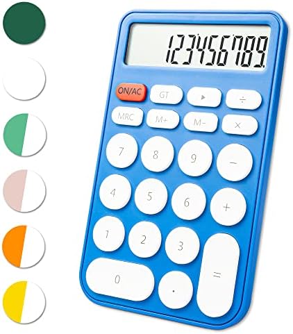 VEWINGL Mechanical Switch Calculator, 12 Digit Large LCD Display and Buttons, Great for Everyday Life and Basic Office Work, with Battery