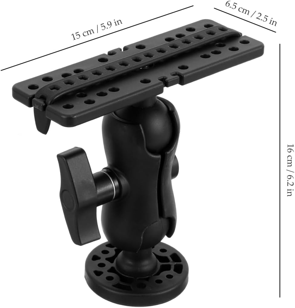 Multifunctional Fish Finder Rack Platform Adjustable Fish Finder Bracket for Kayak and Boat Navigation Easy Install Nylon and Silicone Holder