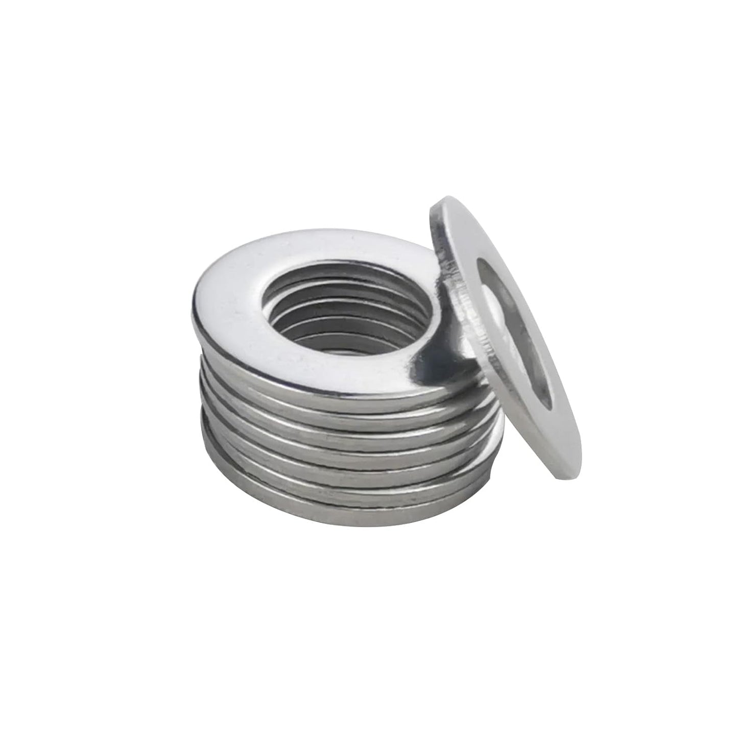 Fajoeda M6 Flat Washers 120Pcs M6 304 Stainless Steel Flat Washer for Bolts Screws, M6 x 12 mm x 1.5 mm