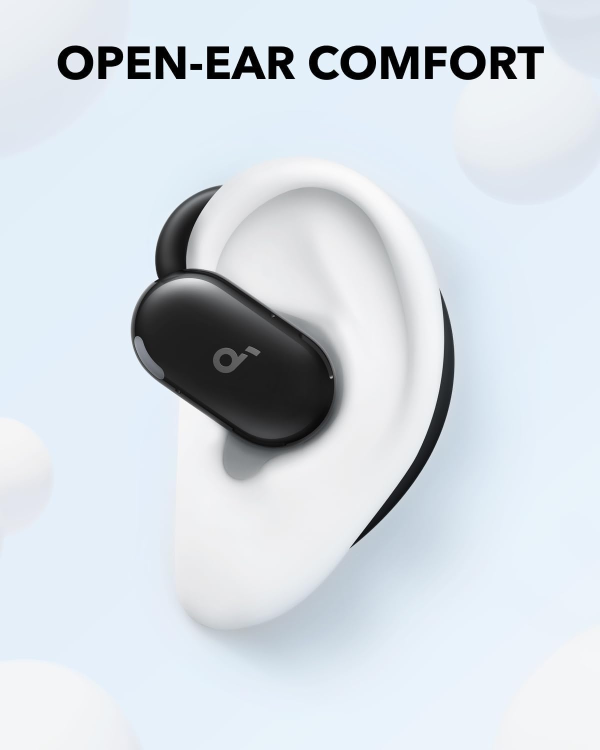 Soundcore V20i by Anker Open-Ear Headphones,Ultra-Comfort,Snug Fit,Powerful Sound,Clear Calls,IP55,LED Lights,36H Playtime,Bluetooth 5.4,Multipoint Connection(Renewed)