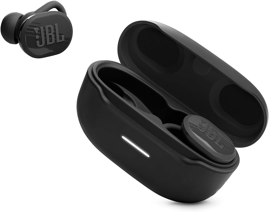 JBL Endurance Race Waterproof True Wireless Active Sport Earbuds, with Microphone, 30H Battery Life, Comfortable, dustproof, Android and Apple iOS Compatible (Black)