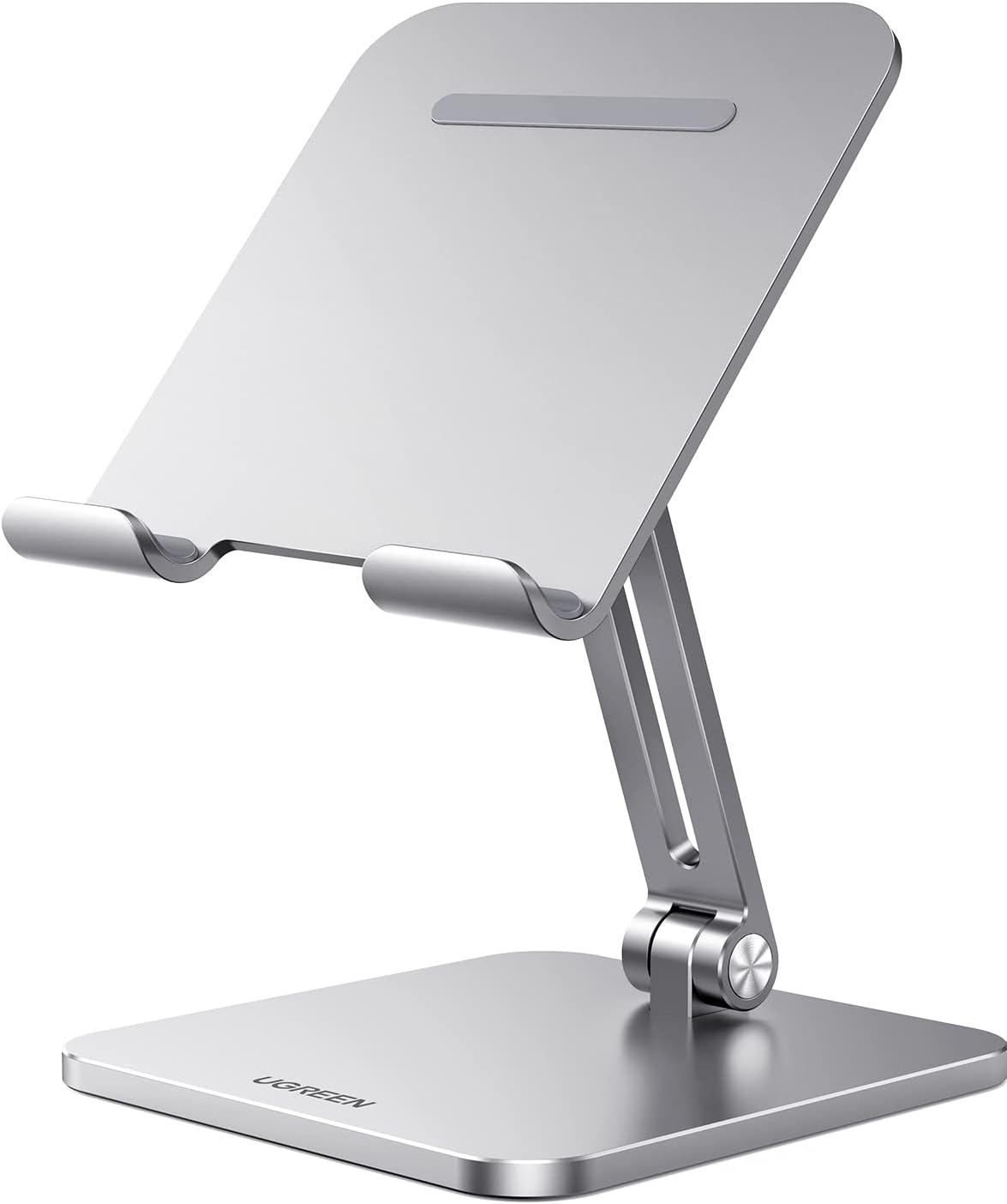 UGREEN Tablet Stand for Desk, Aluminum Stand for iPad Extended Height, Adjustable Foldable Portable Desktop Stand Holder for iPad Pro 12.9 11 9.7 10.5 iPad Air Mini Galaxy Surface iPhone 14 Pro, Grey