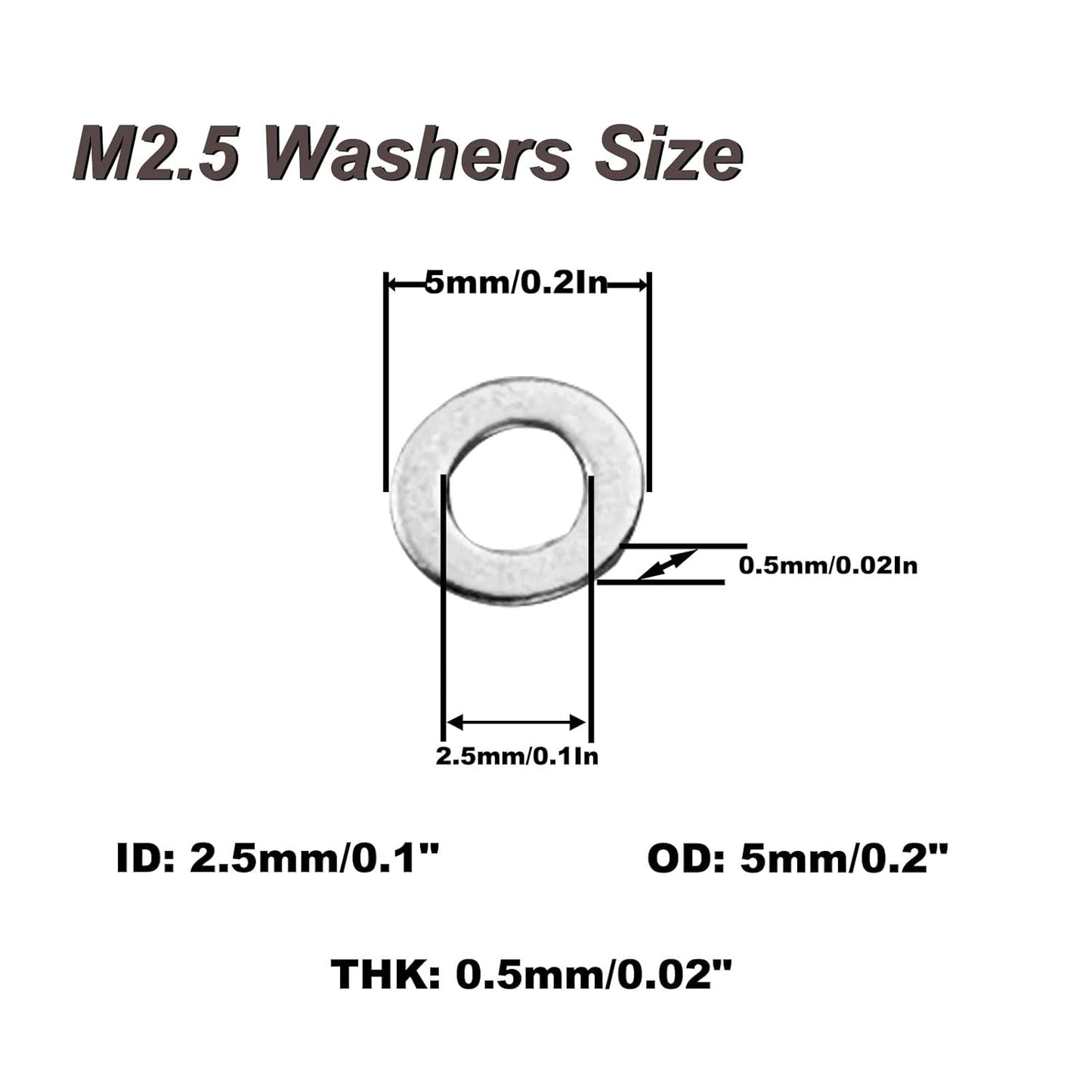 Fajoeda M6 Flat Washers 120Pcs M6 304 Stainless Steel Flat Washer for Bolts Screws, M6 x 12 mm x 1.5 mm